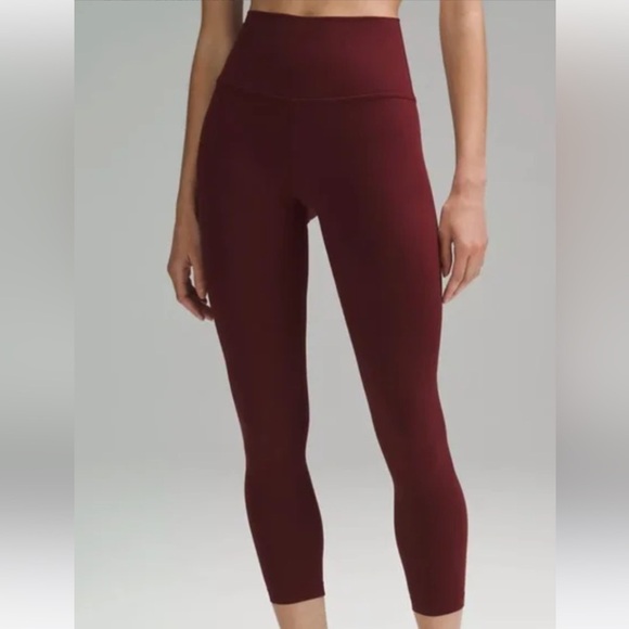 Lululemon red Merlot align leggings cropped - Picture 1 of 3